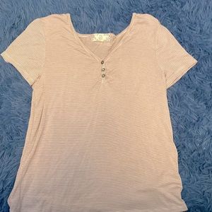 Pink and white striped shirt